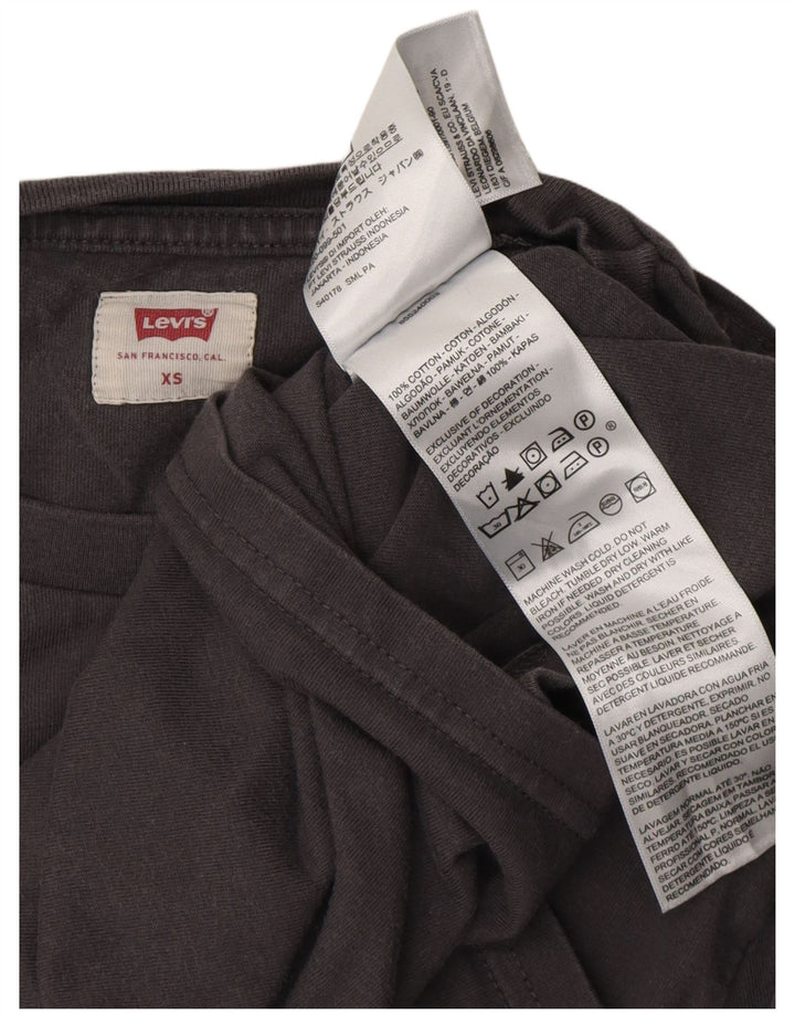 LEVI'S Dametop Langærmet UK 6 XS Grå Bomuld