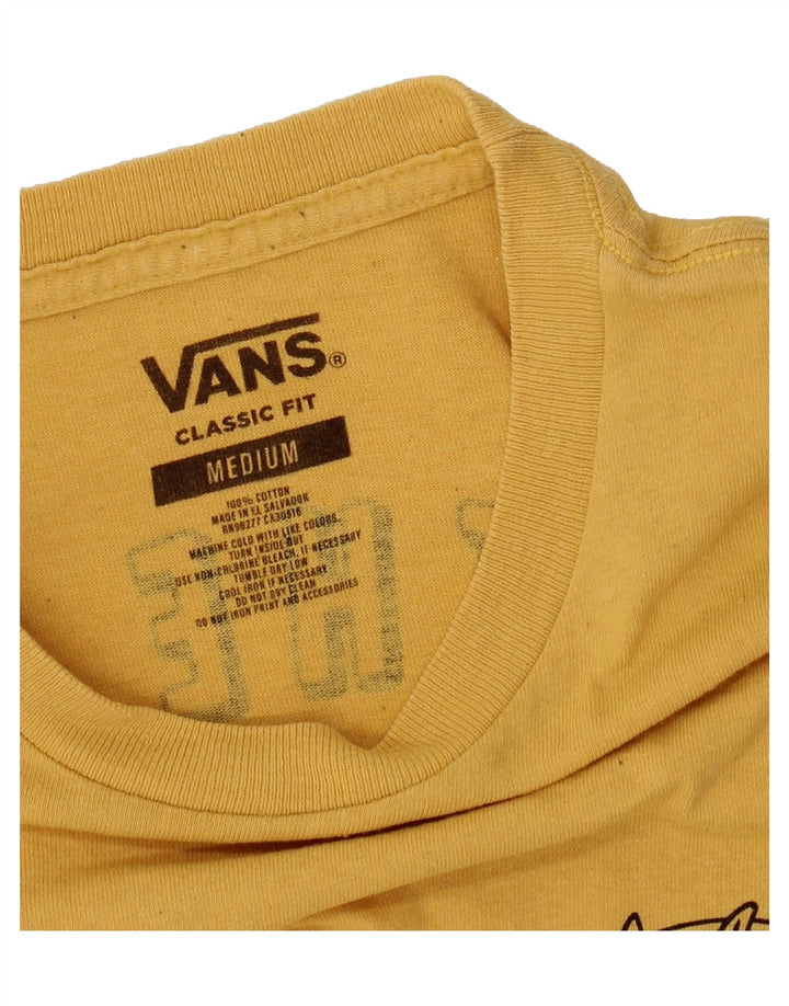 VANS Mens Classic Fit Graphic T-Shirt Top Medium Yellow Cotton Vintage Vans and Second-Hand Vans from Messina Hembry 