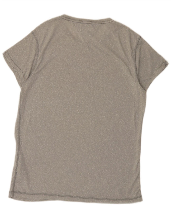 Tommy Hilfiger Herre grafisk T-shirt Top Stor Grå Flecked Polyester