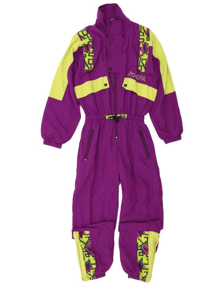 Sportful Dame Grafisk Ski Jumpsuit IT 44 Medium Lilla Colourblock