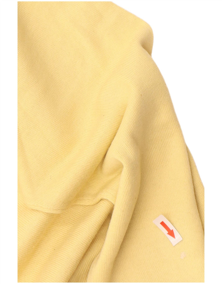 Vintage Herre V-hals sweater Stor Gul Virgin Wool