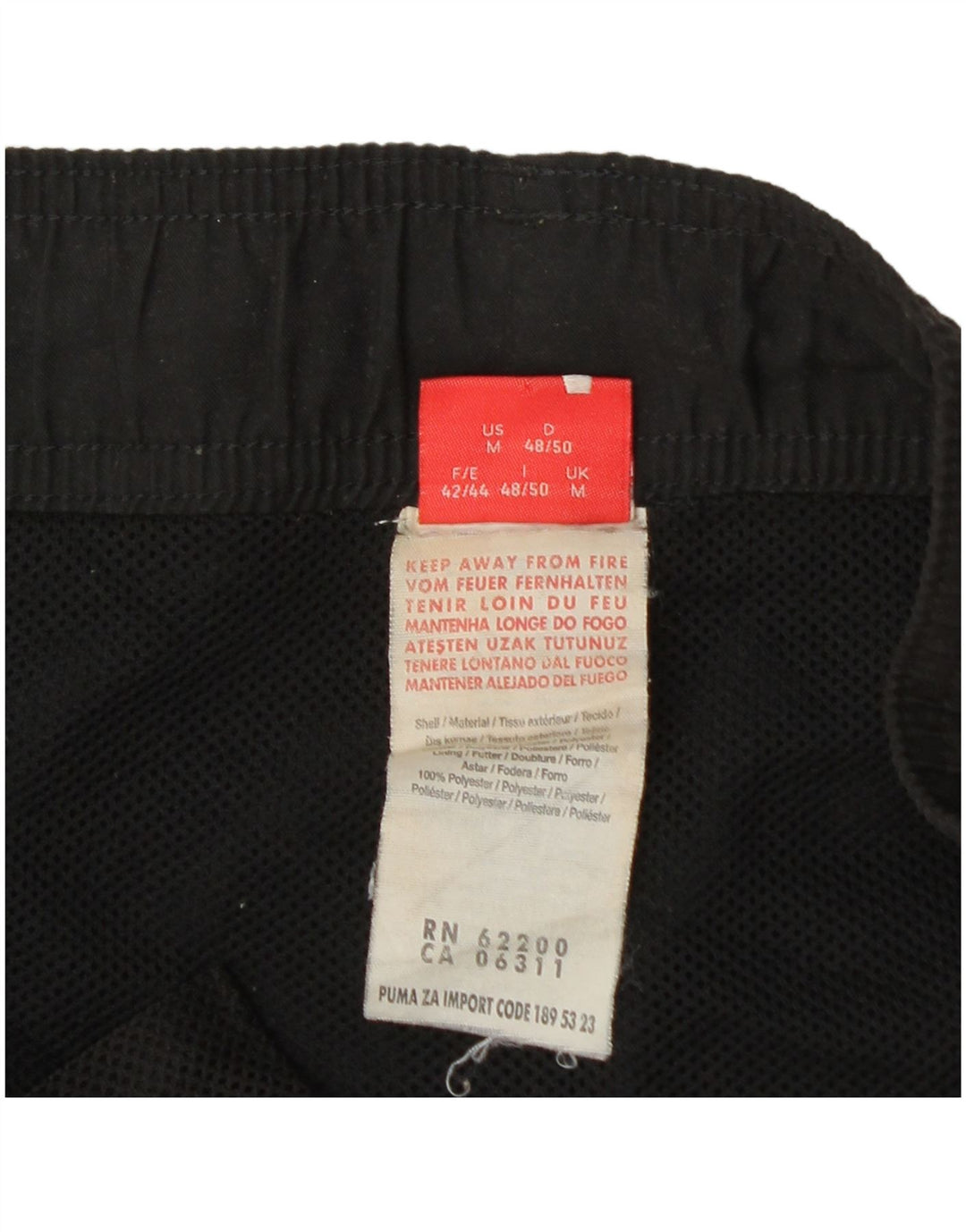 Puma Herre grafiske sportsshorts Medium Sort Polyester