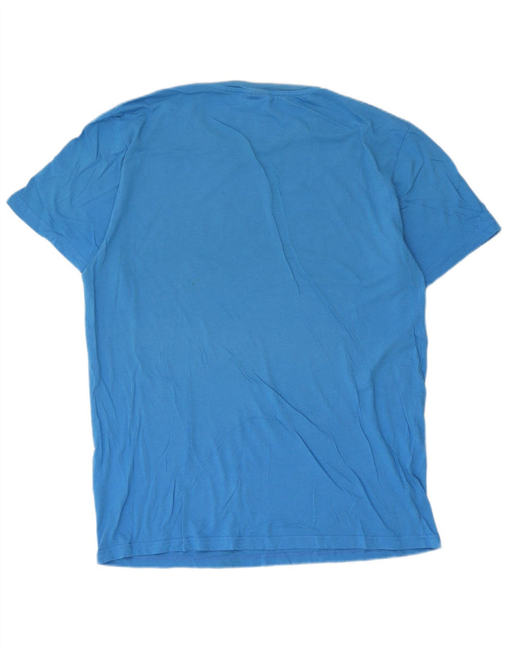 Sundek Herre Grafisk T-Shirt Top Stor Blå Bomuld
