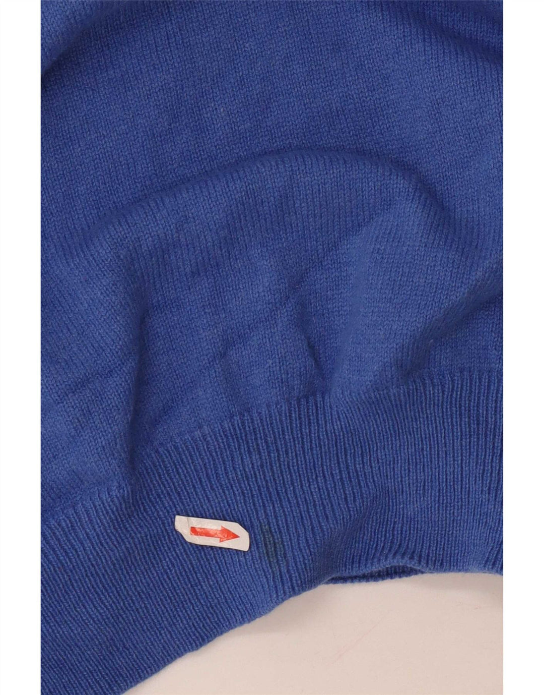 Fred Perry Herre Zip Neck Jumper Sweater Medium Blue Wool