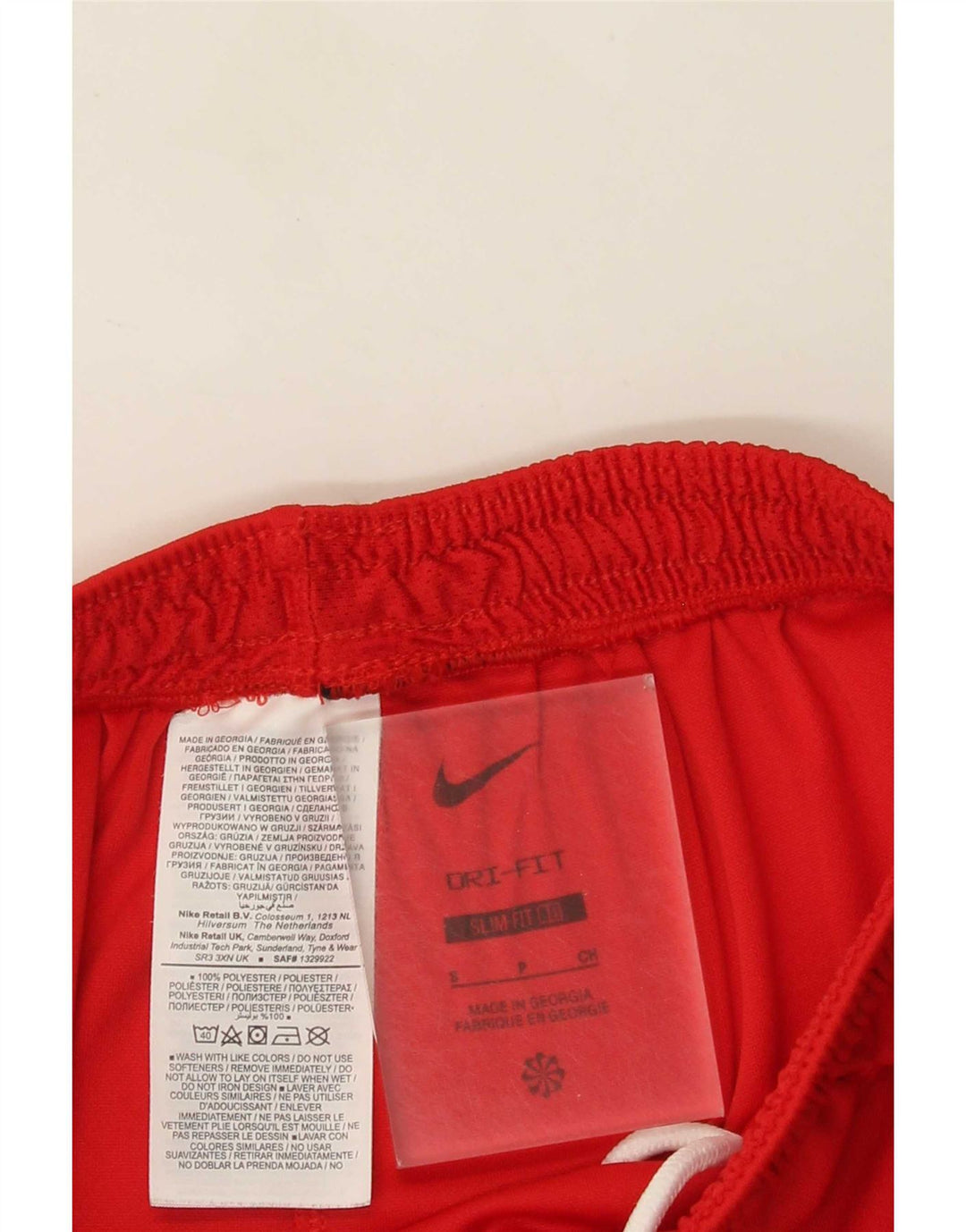 Nike Herre Dri Fit Slim Fit Sportshorts Små røde polyester