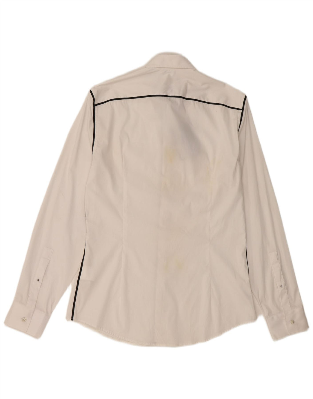 Trussardi herreskjorte str. 40 Medium hvid stribet bomuld