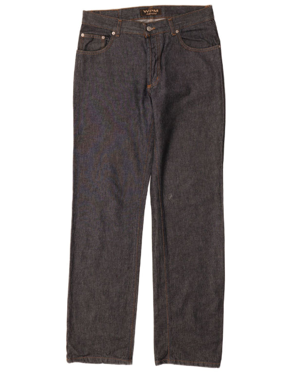 WAMPUM Straight Jeans til mænd IT 48 Medium W33 L35 Marineblå Bomuld