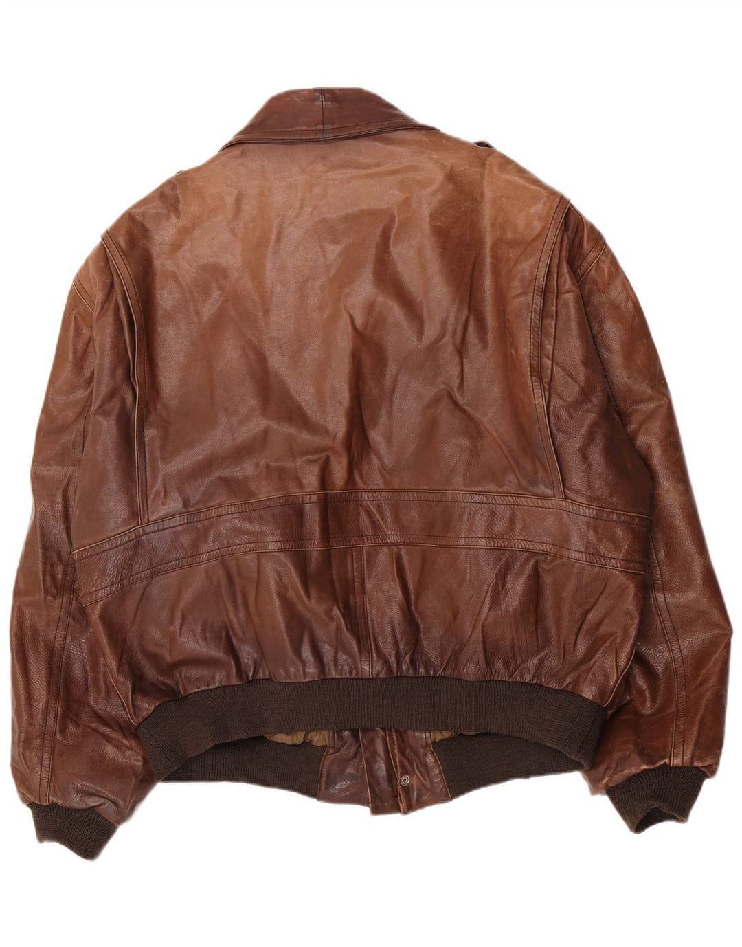 Vittorio Forti Herre læder Flight Aviator Jacket IT 52 XL Brun