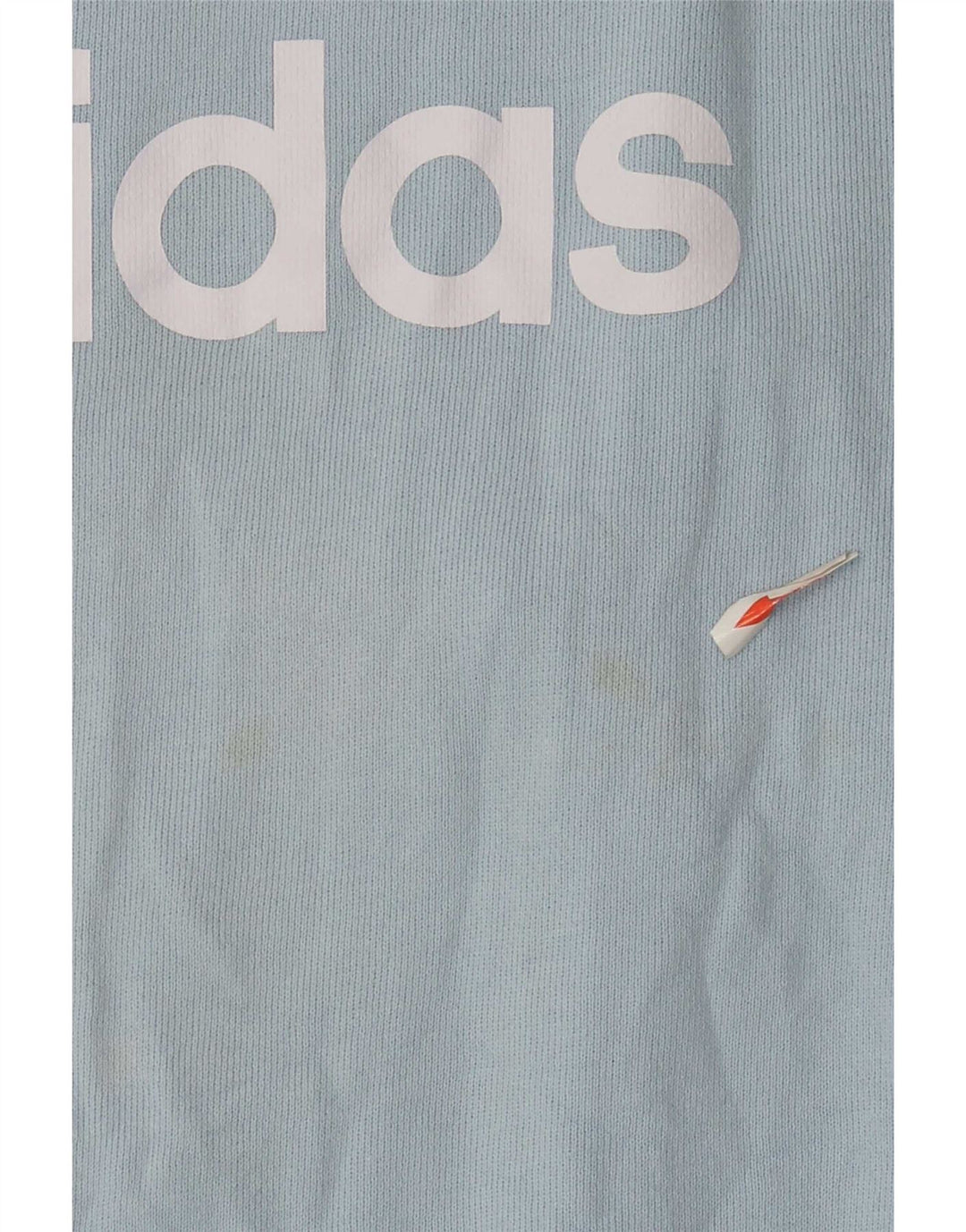 Adidas Dame Grafisk Oversized Sweatshirt Jumper UK 8 Lille Blå Bomuld
