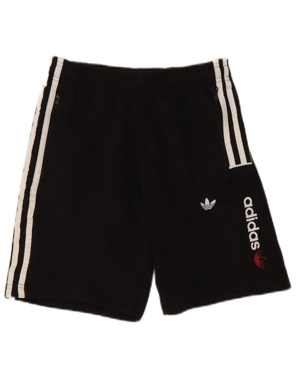 Adidas drenge grafiske sportsshorts 11-12 år sort bomuld