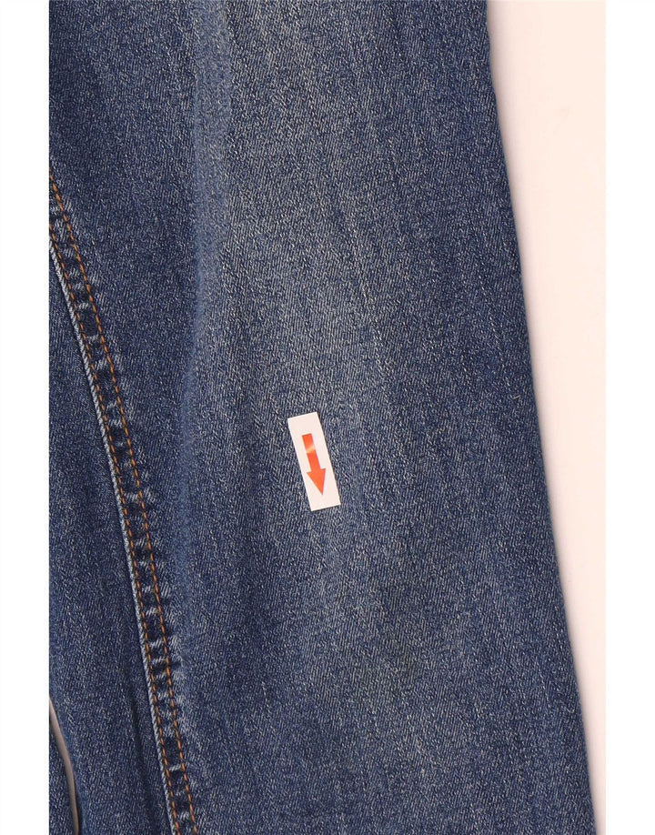Desigual Dame Bootcut Jeans EU 38 Medium W28 L27 Blue Floral Bomuld