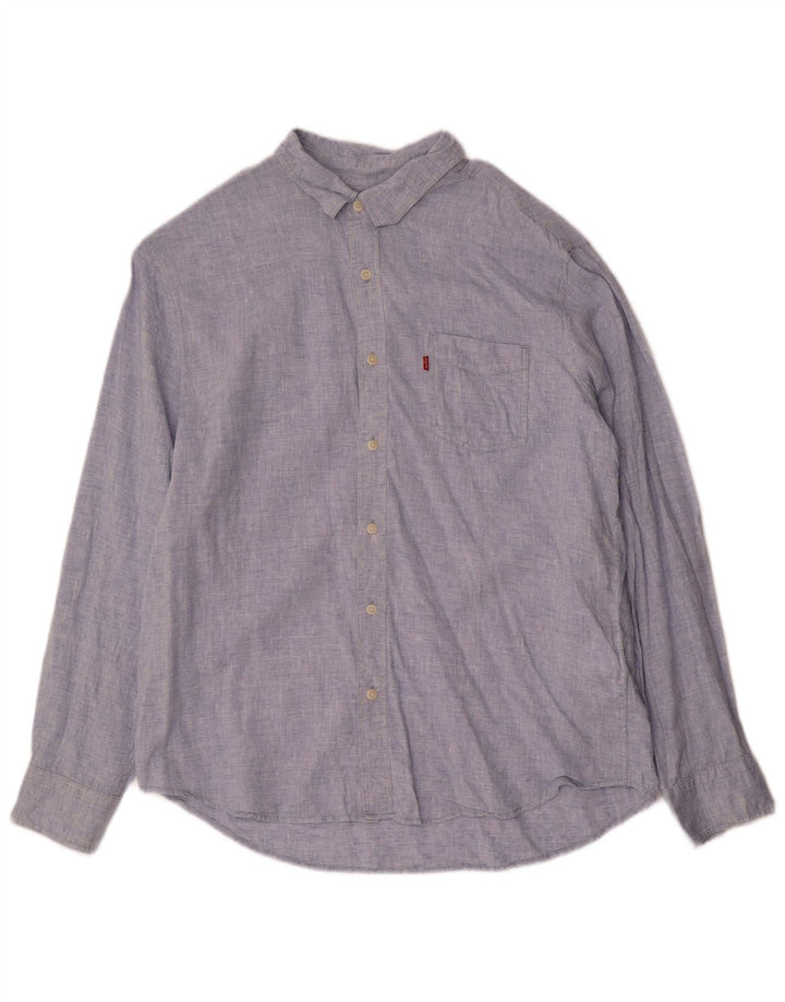 Levi's Standard skjorte til mænd, stor blå linned