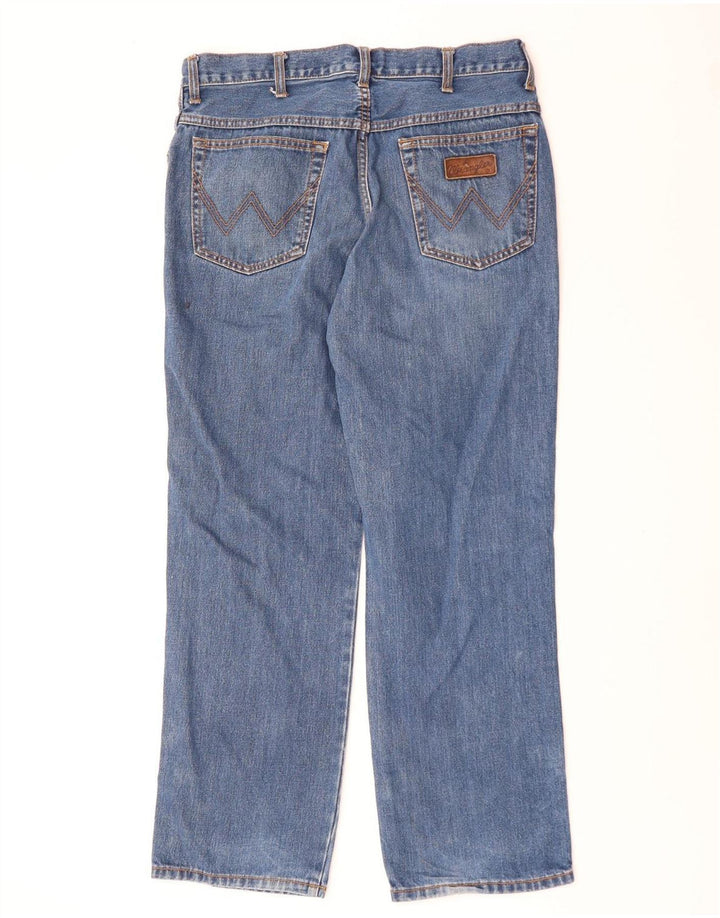 Wrangler Herre Ohio Straight Jeans W34 L30 Blå Bomuld