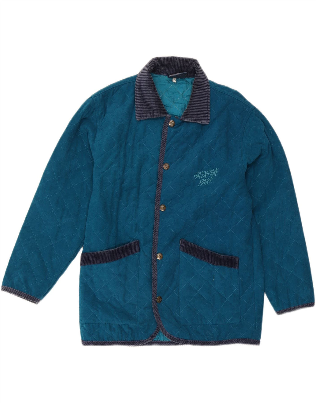Greenstone Park Herre quiltet jakke UK 38 Medium Blue Polyester