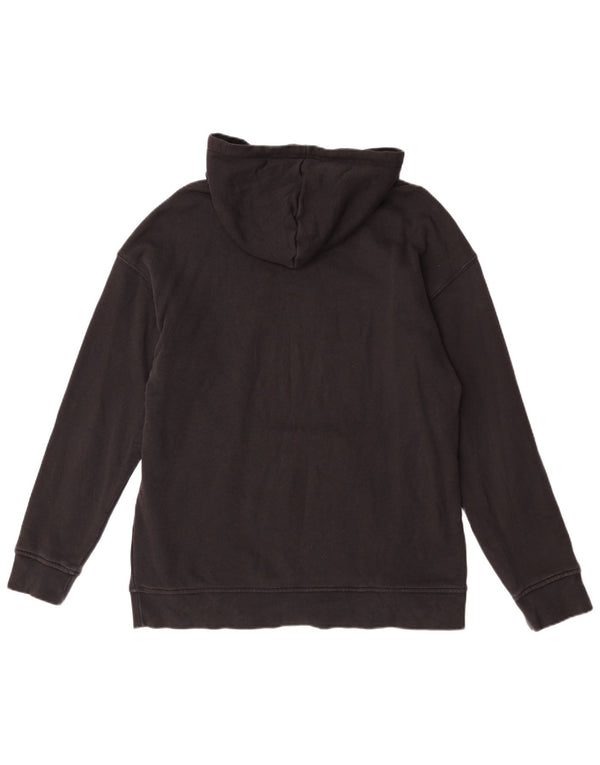 Adidas Graphic Hoodie Jumper UK 16 Large Black Bomuld