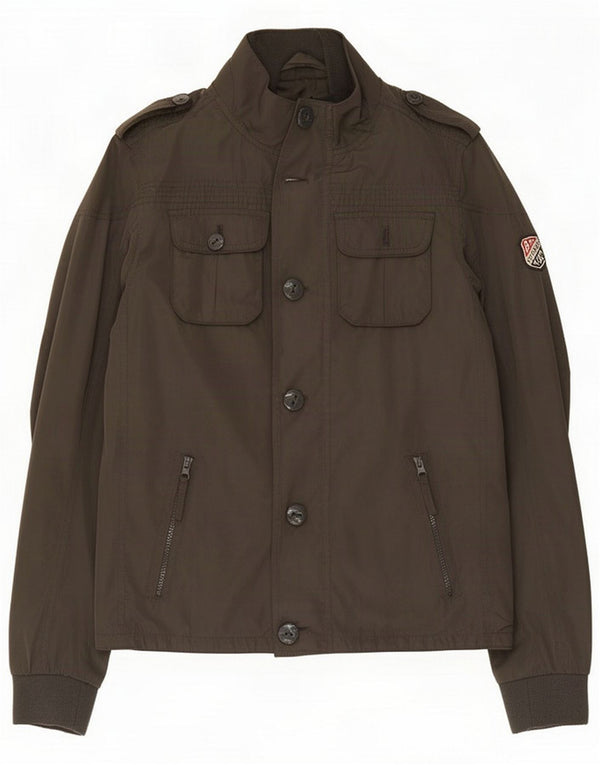 Tommy Hilfiger Herre Military Jacket UK 38 Medium Khaki Polyester