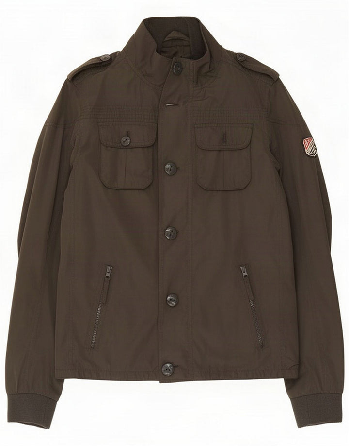 Tommy Hilfiger Herre Military Jacket UK 38 Medium Khaki Polyester