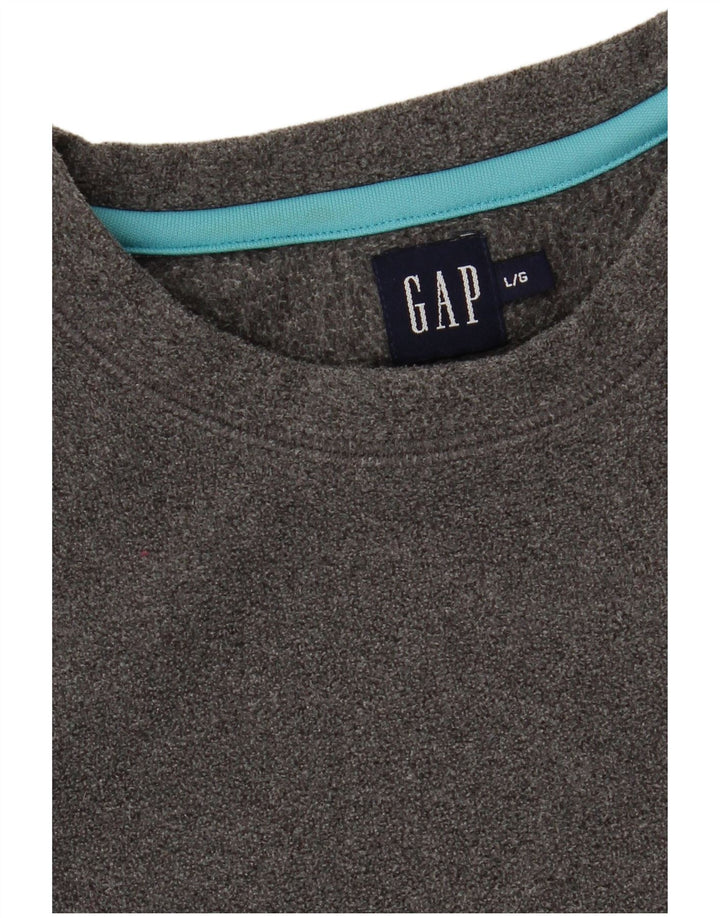 GAP Womens Fleece Top Long Sleeve UK 16 Large Grey Polyester