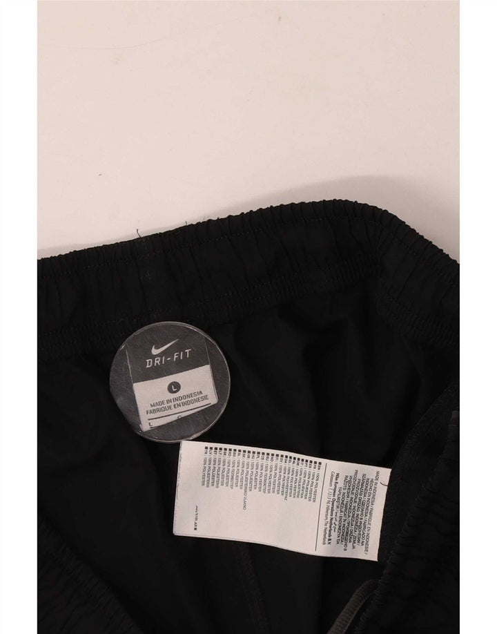Nike Herre Dri Fit sportsshorts, store sorte polyester