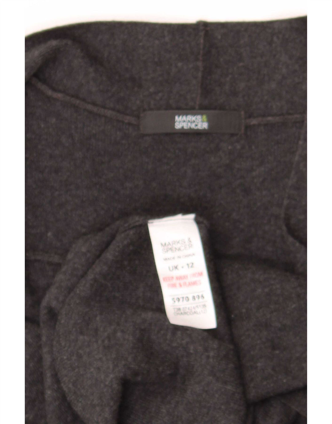 Marks & Spencer ærmeløs cardigantrøje til kvinder UK 12 Medium Grey