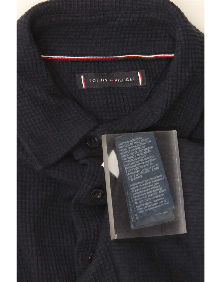 Tommy Hilfiger Flannelskjorte til mænd, lille marineblå bomuld