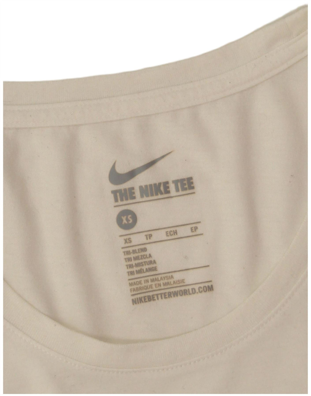 Nike oversized grafisk T-shirt top til kvinder DK 6 XS hvid polyester