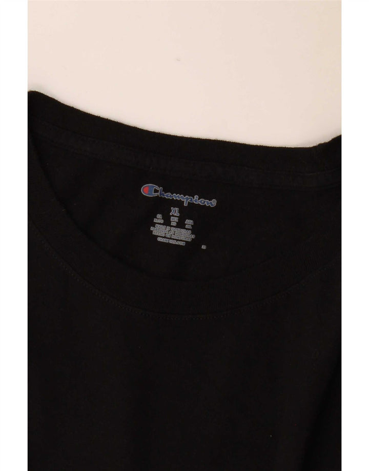 Champion Herre Grafisk T-Shirt Top XL Sort