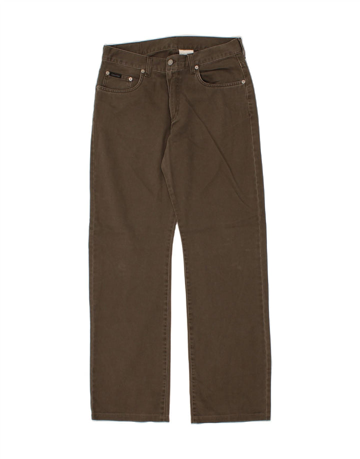 CALVIN KLEIN Straight jeans til mænd W32 L31 Khaki Bomuld