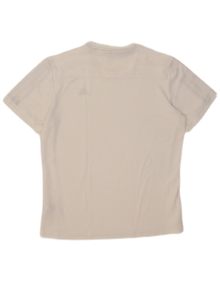 Adidas Herre Climalite T-Shirt Top Medium White Polyester
