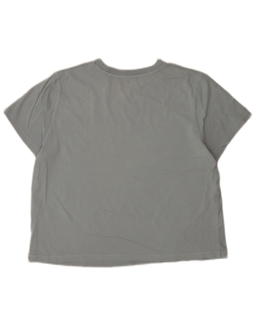 Levi's Dame Crop Grafisk T-Shirt Top UK 14 Medium Grå Bomuld