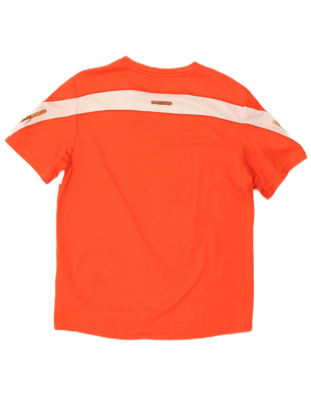 New Balance Herre T-Shirt Top Medium Orange Colourblock Polyester