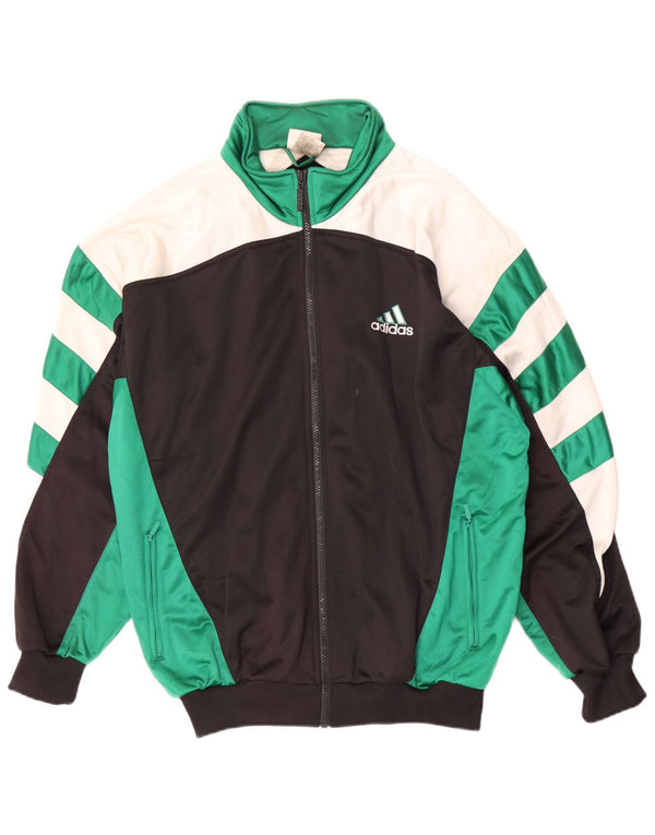 Adidas Mens Graphic Tracksuit Top Jacket UK 42/44 Large Black Colourblock