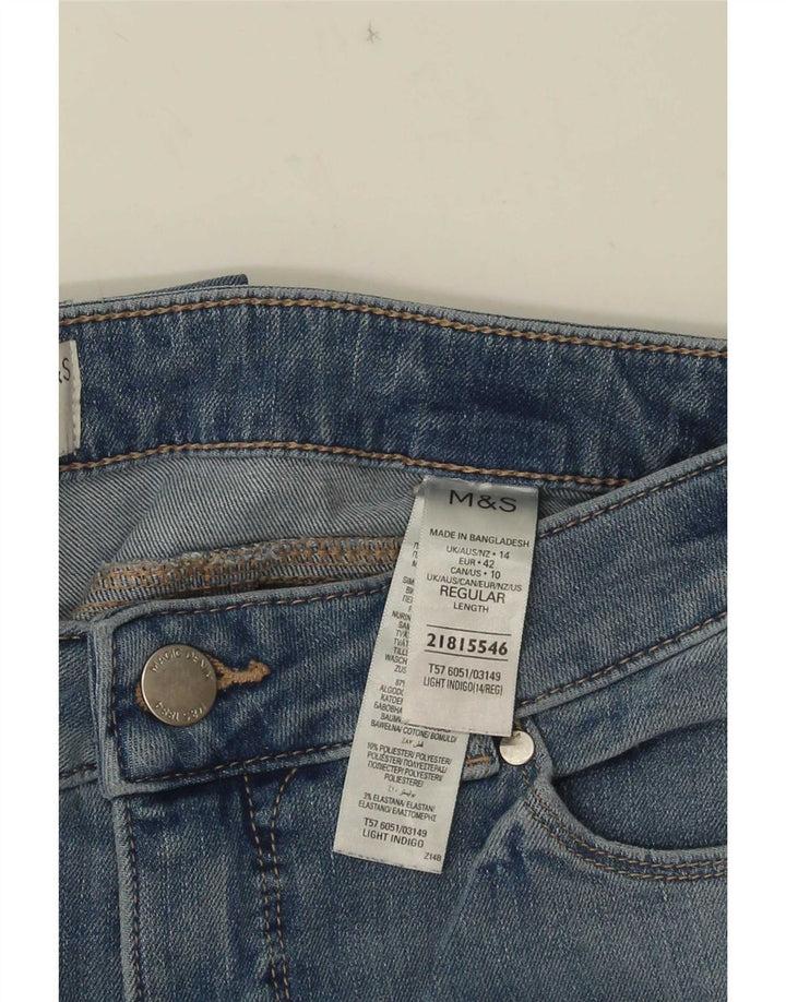 Marks & Spencer Dame Sienna Straight Jeans UK 14 Medium W30 L30 Blue