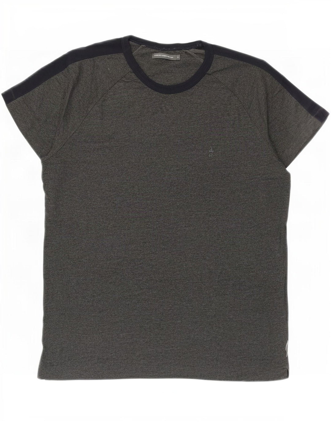 French Connection Herre T-Shirt Top XL Grå Colourblock Bomuld
