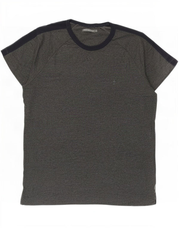French Connection Herre T-Shirt Top XL Grå Colourblock Bomuld