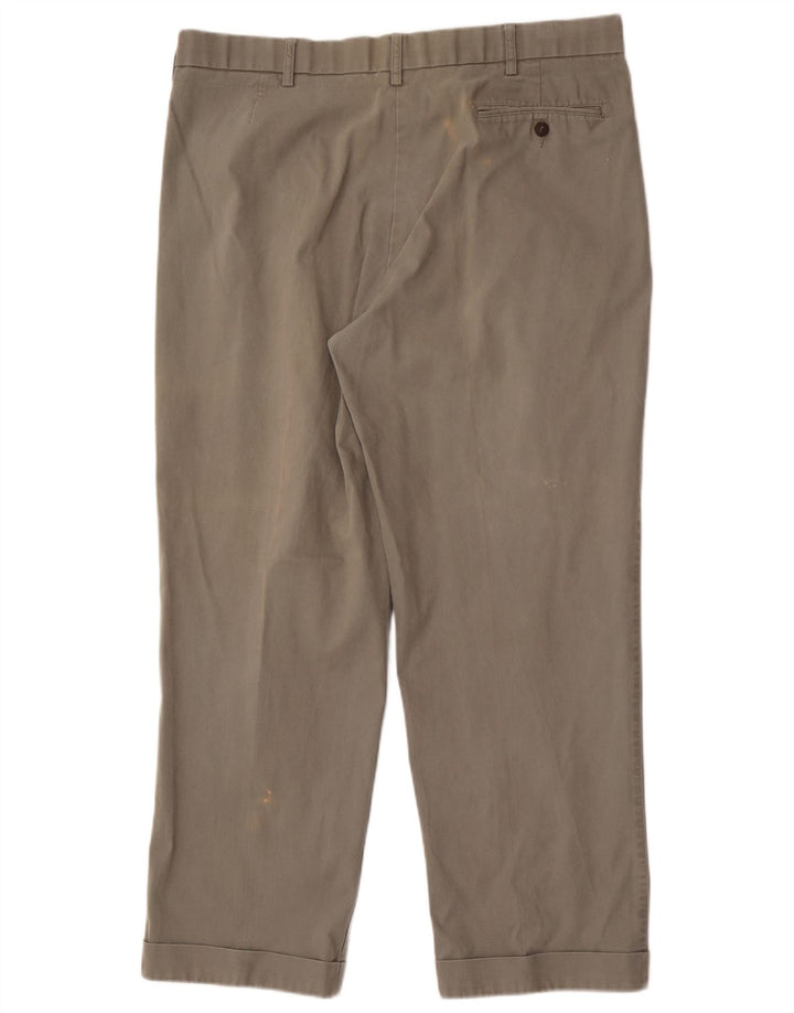Marks & Spencer Herre Pegged Suit Bukser W40 L31 Khaki Bomuld