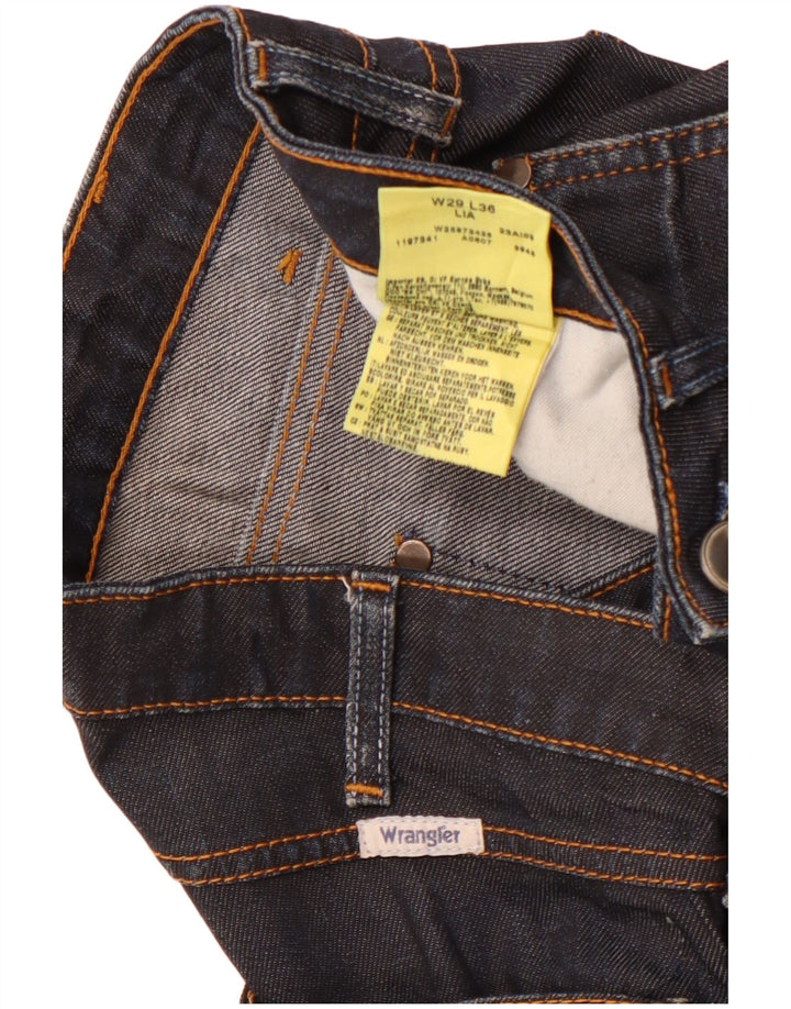 Wrangler Dame Lia Straight Jeans W29 L28 Marineblå Bomuld