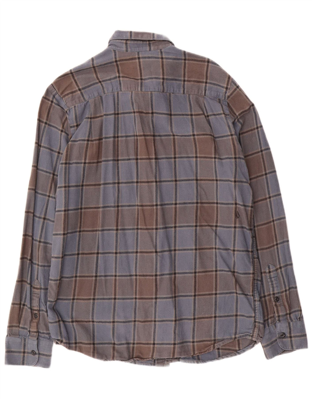Volcom Herre Modern Fit Flanellskjorte Stor Blå Plaid Bomuld