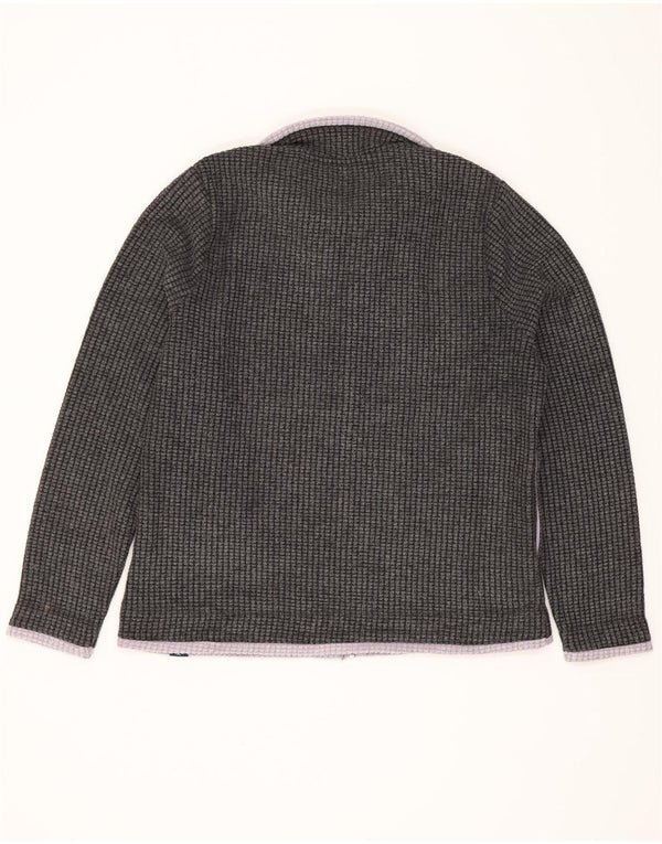 Weird Fish Womens Fleece Jacket UK 16 Large Grey Polyester