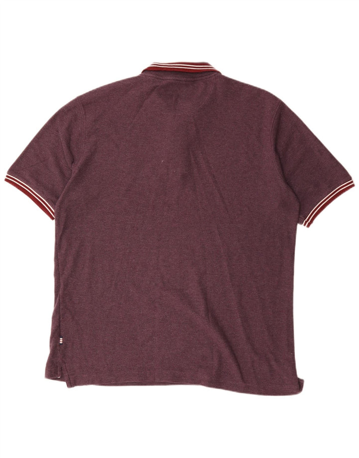 Fila Poloskjorte til mænd IT 56 2XL Burgundy Polyester