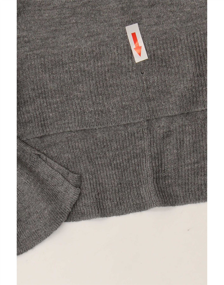 Zara Dame Boat Neck Jumper Sweater UK 14 Medium Grey