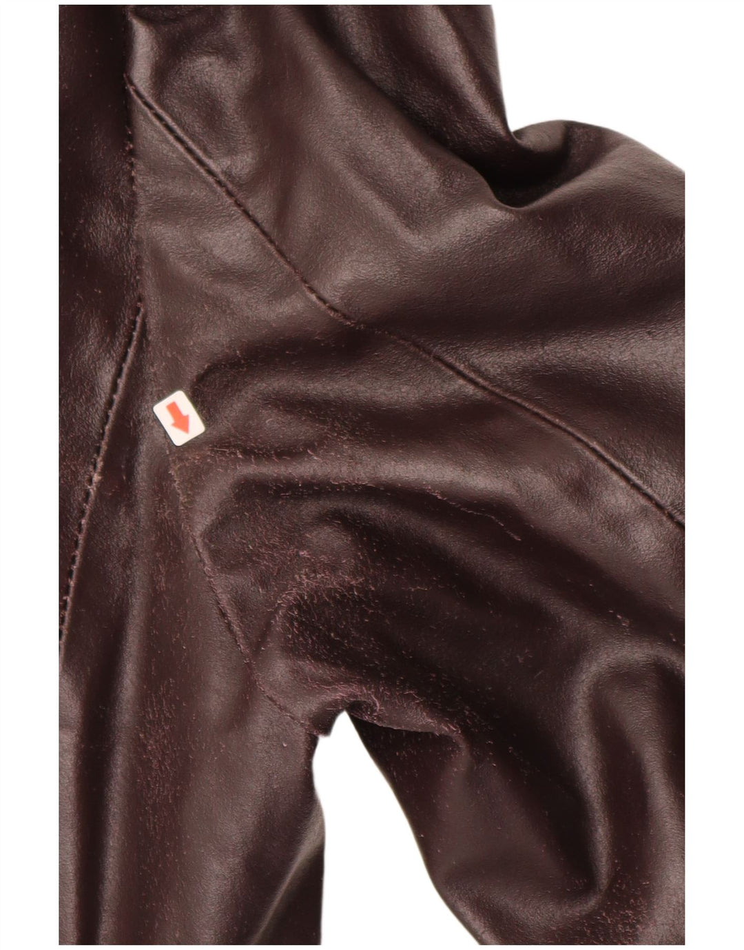 METROPOLITAN Læderfrakke til mænd IT 50 Stor brunt læder