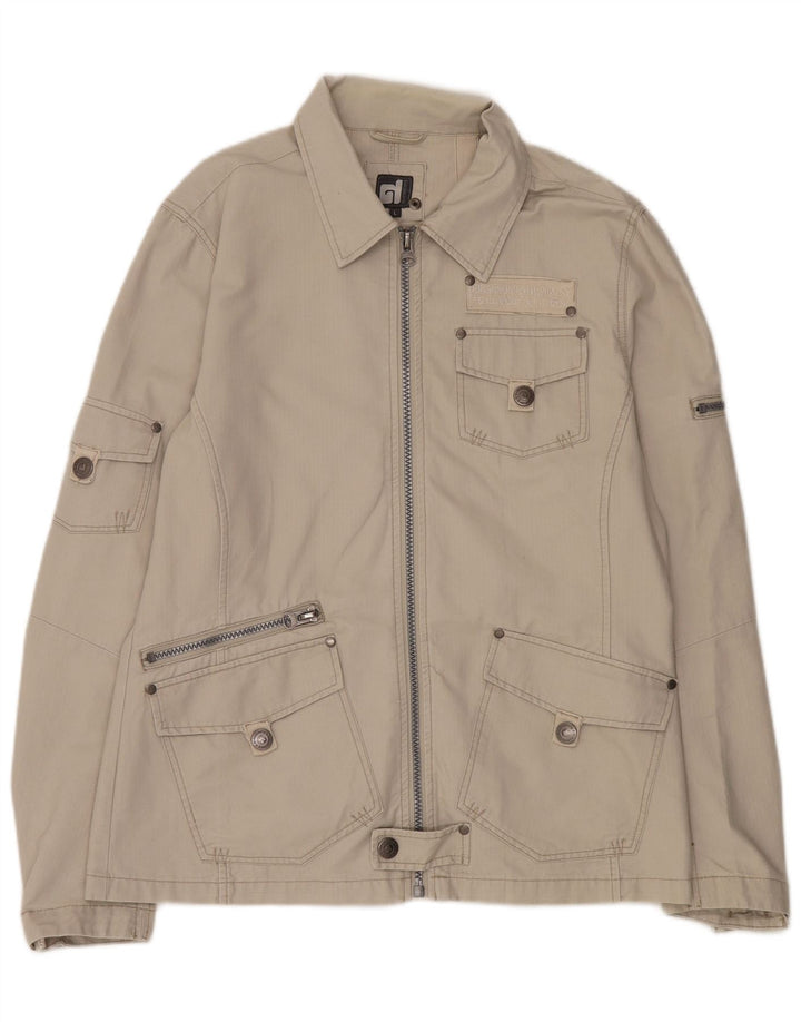 Vintage Herre Utility Jacket UK 40 Large Beige