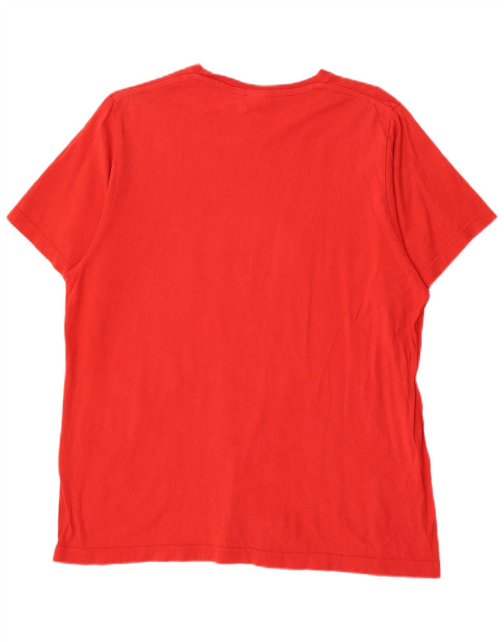 Adidas Herre grafisk T-shirt Top Stor rød bomuld