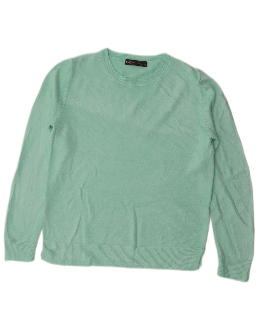 Marks & Spencer Dame Boat Neck Jumper Sweater UK 10 Small Turkis