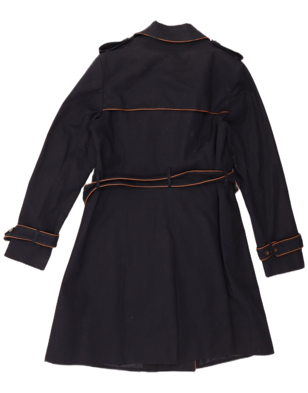 Hobbs Dame Trench Coat UK 16 Stor Marineblå Bomuld