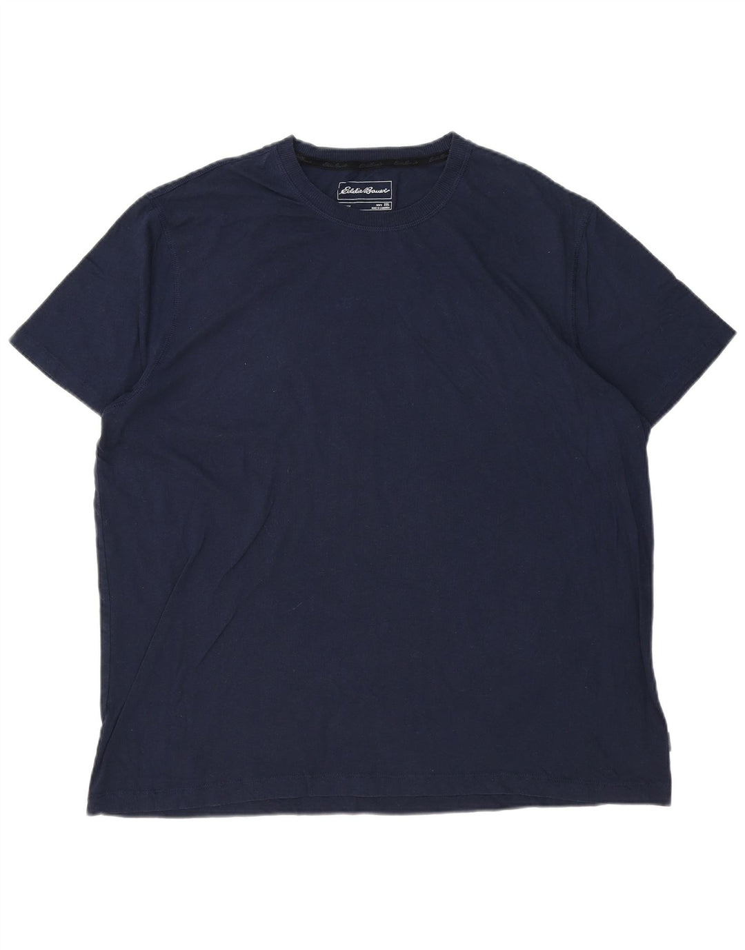EDDIE BAUER Mens T-Shirt Top 2XL Navy Blue Cotton