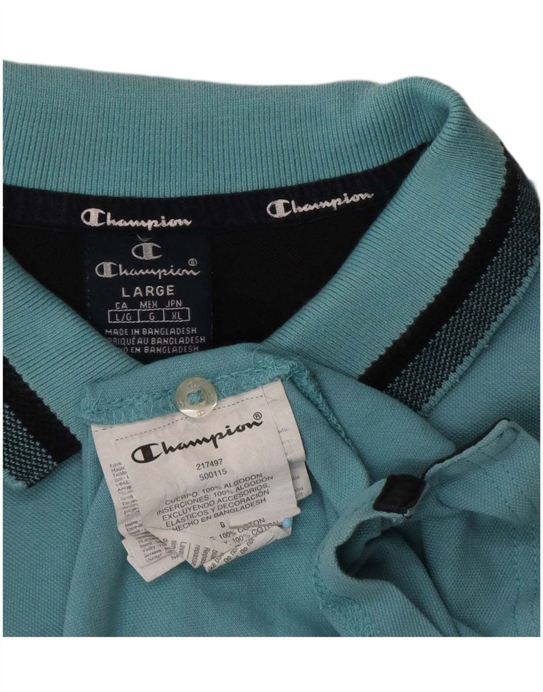 CHAMPION Herre poloshirt Stor blå bomuld