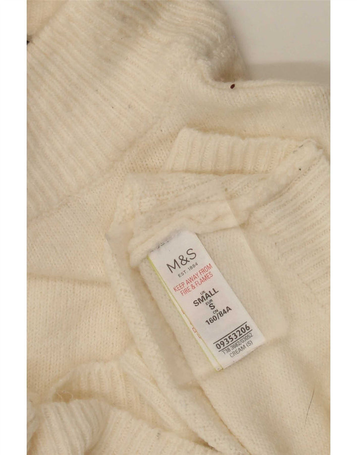 Marks & Spencer Dame Turtle Neck Jumper Sweater UK 10 Small Beige