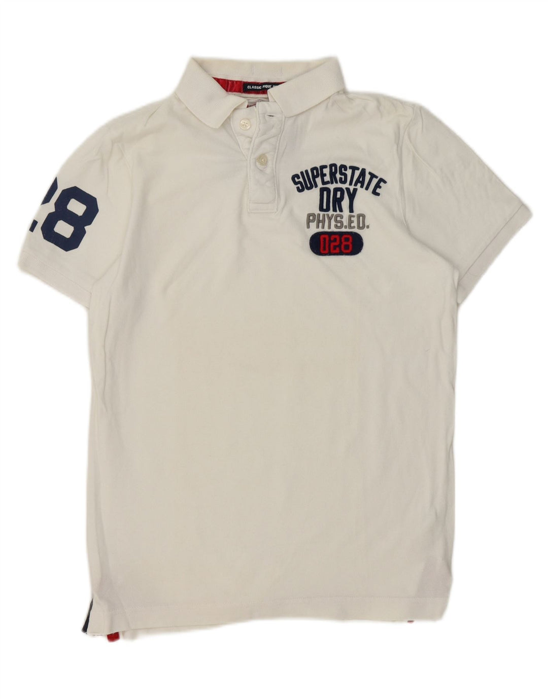 Mens Graphic Classic Fit Polo Shirt Large Vintage Superdry and Second-Hand Superdry from Messina Hembry 